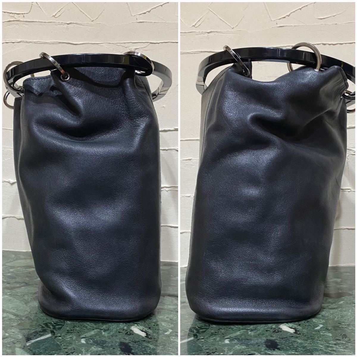 希少デザイン GUCCI ハンドバッグ プラスチックハンドル バケツ 希少デザイン GUCCI ハンドバッグ プラスチックハンドル バケツ