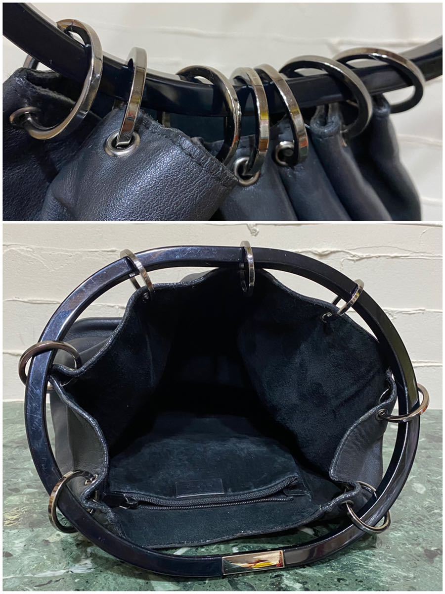 希少デザイン GUCCI ハンドバッグ プラスチックハンドル バケツ 希少デザイン GUCCI ハンドバッグ プラスチックハンドル バケツ
