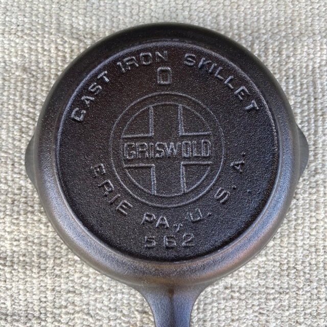  grease worudo skillet #0 1940s block character Vintage Griswold skillet C209