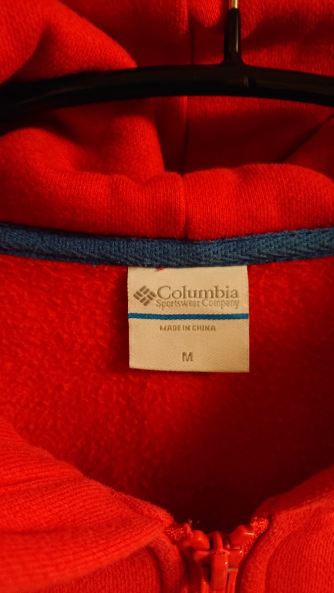 【used】コロンビア columbia ジップアップ ロゴ パーカー 