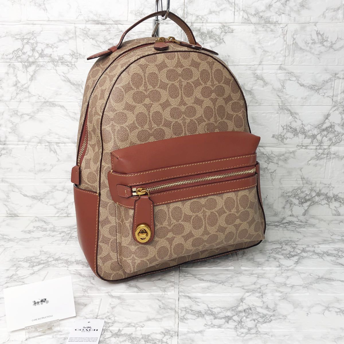 新品・未使用】COACH リュック バックパック シグネチャー ブラウン