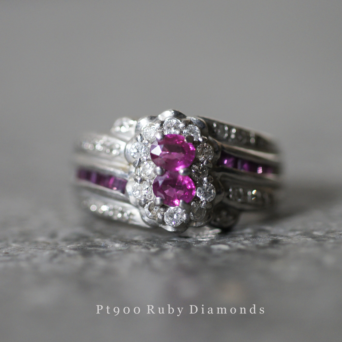 本物の通販  リング　12号　pt900　プラチナ　指輪　ピンク 【ルビー/ダイヤモンド】 リング
