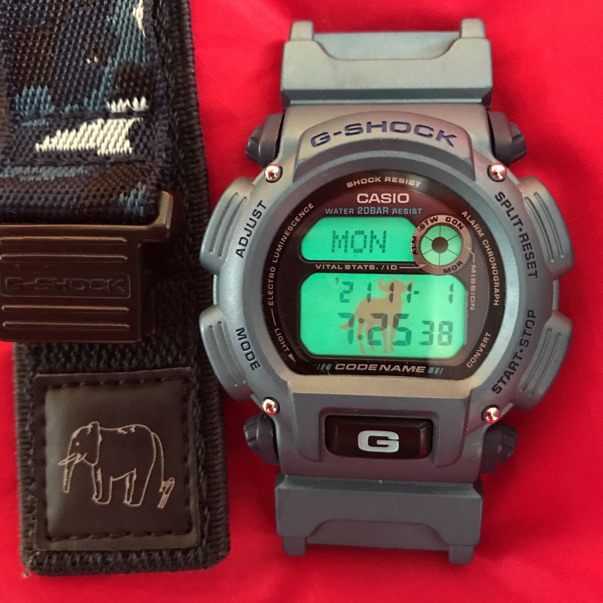 ☆★即決有★☆希少！ELヌー 限定 マサイマラ G-SHOCK DW-8800 ELライト ヌー 迷彩ベルト★美品★ Gショック カシオ腕時計 CASIO★☆_画像1