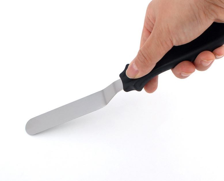 パレットナイフ 3セット 黒プラ柄スパチュラ スパチュラ ステンレス製 パレットナイフ ケーキ作り 料理用 