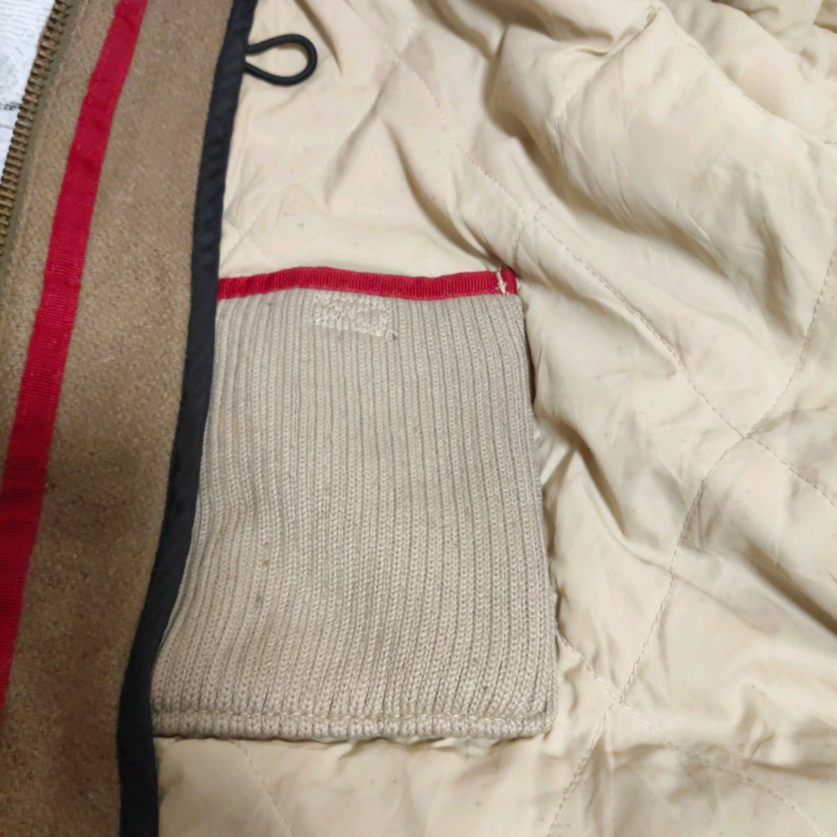 WOOLRICH ウールリッチ ウールジャケット キャメル 茶 XL 革襟