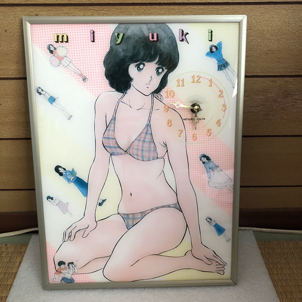 超激レア!昭和レトロ!あだち充!みゆき!水晶時計!掛け時計!動作品