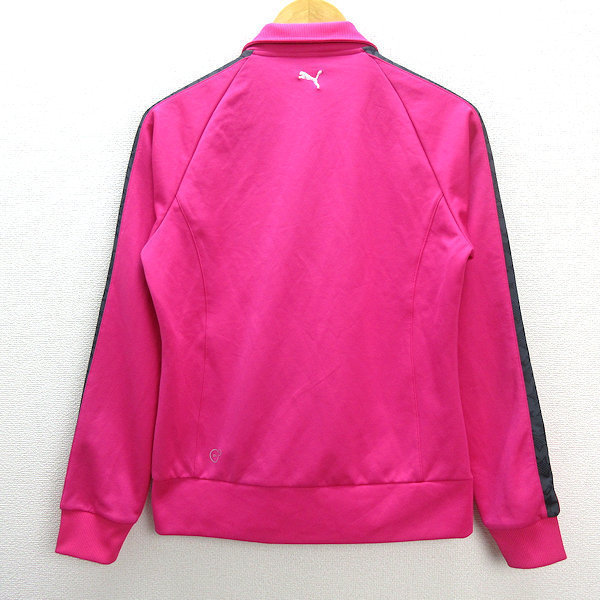 ◇ プーマ/PUMA トレーニングジャケット トラックジャージ JKT【L】ピンク/LADIES/193【中古】_画像2