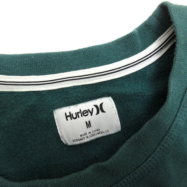 k■ハーレー/Hurley ロゴ刺繍 スウェットシャツ/トレーナー【M】緑/MENS■64【中古】_画像2
