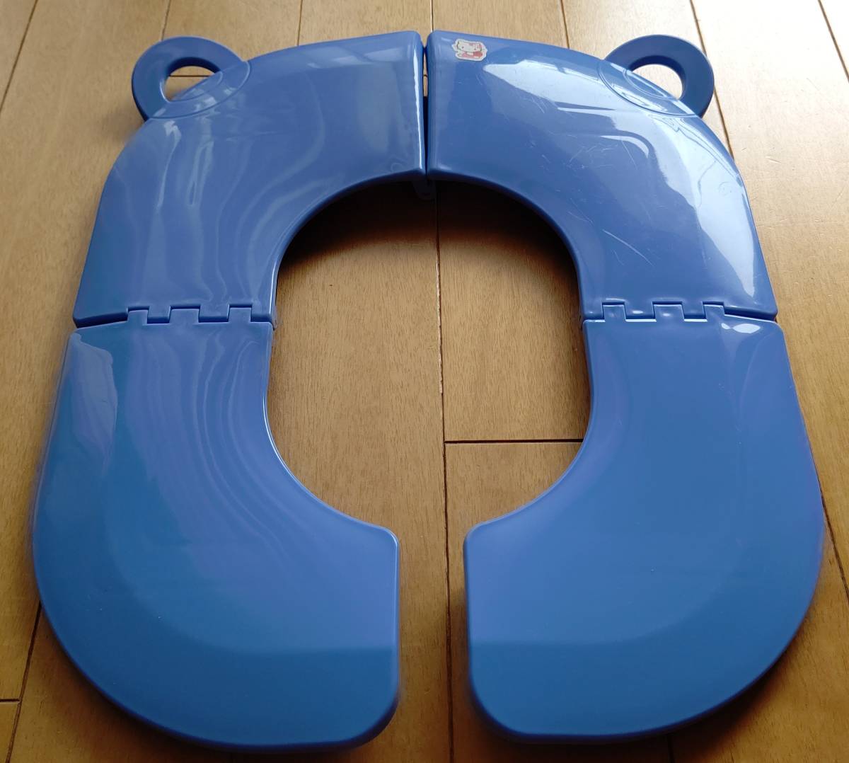  child mobile folding type auxiliary toilet seat blue sun ko-