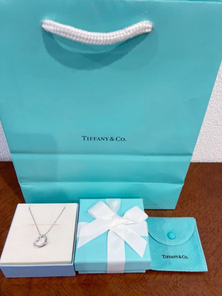 新品 未使用 正規品 ティファニー tiffany&co ネックレス オープンハート 2P ダイヤモンド シルバー ケース 巾着 紙袋 リボン ダイアモンド_画像1