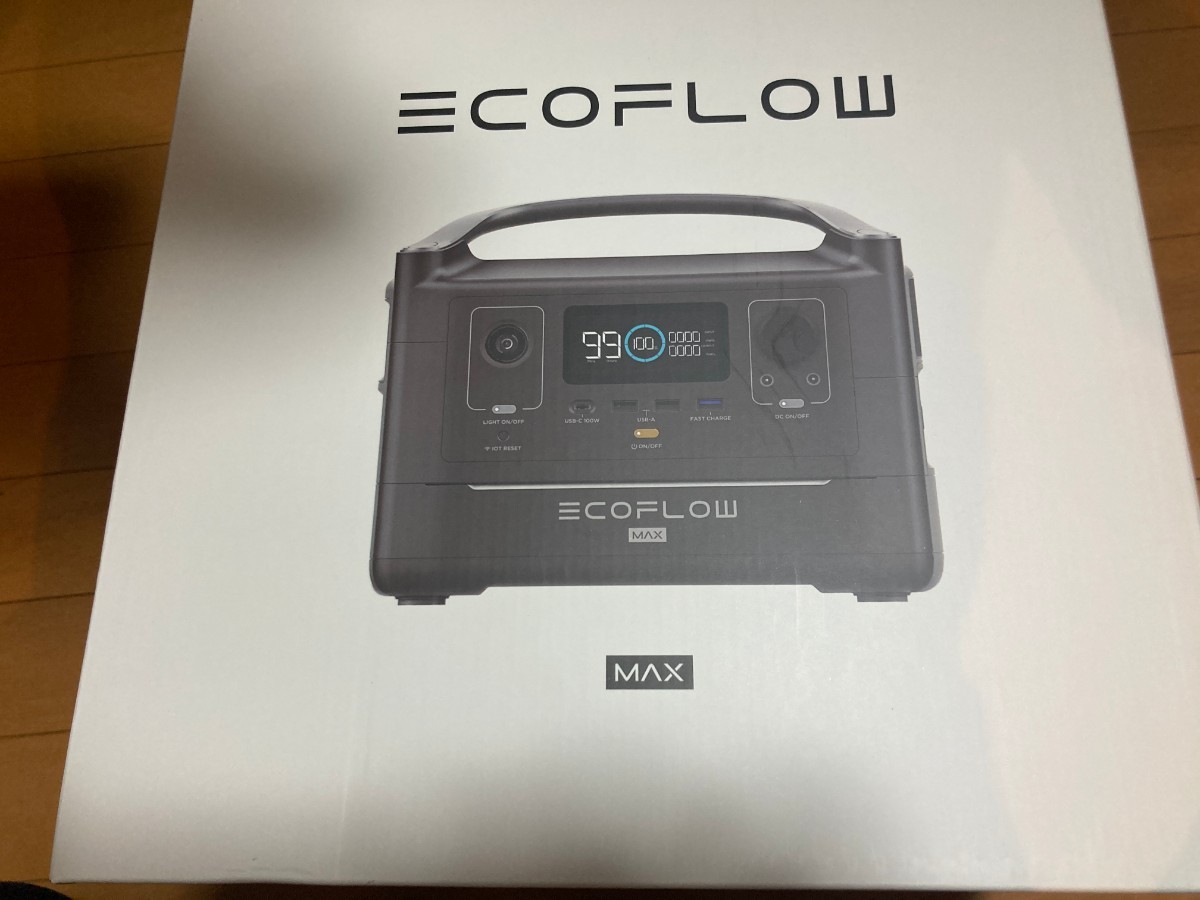 【新品】EcoFlow ポータブル電源 RIVER Max (容量576Wh)