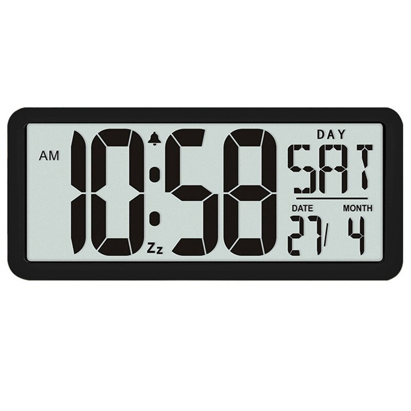 人気 13.8インチ大型デジタルジャンボ目覚まし時計 スクエア ウォールクロック 壁掛け 卓上 時計 大型 日付 湿度 インテリア オフィス_画像6