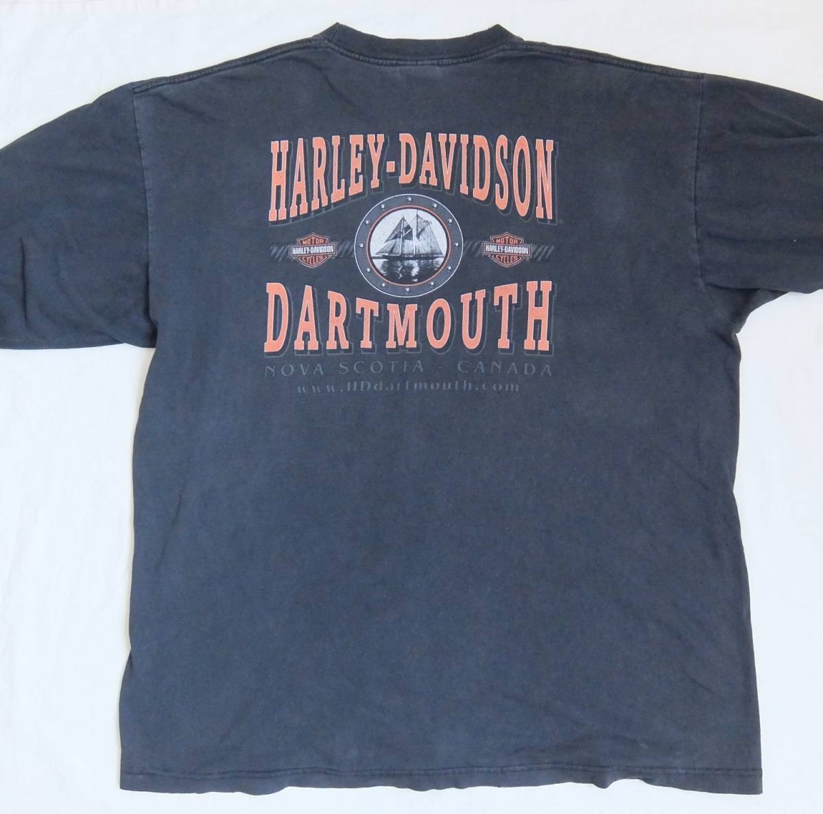 ハーレーダヴィッドソン 袖プリント入り 長袖Tシャツ 2XL / HARLEY DAVIDSON バー&シールド ビッグサイズ_画像3