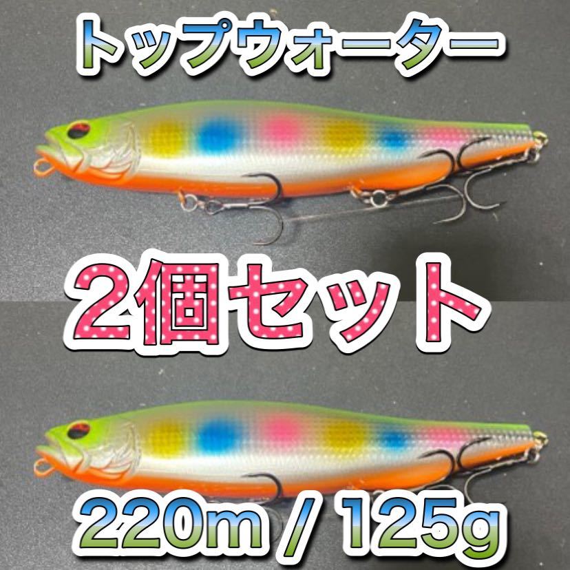 ビッグベイト トップウォーター220mm/125g コットン2個 メガドッグ