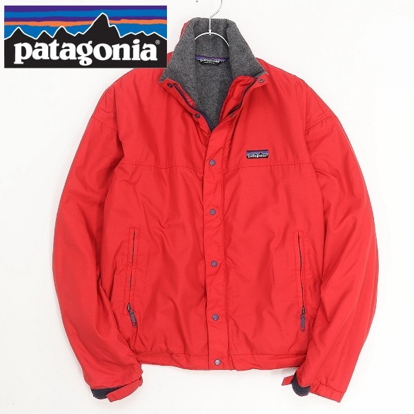 【T529】◆Patagonia/パタゴニア パウダースカート 裏地ボア スノー ジャケット レッド_画像1