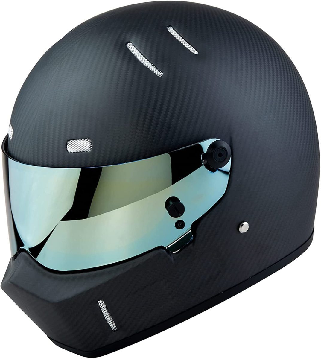 ATV-1艶消し黒フルフェイスヘルメット DOT規格品 ブラックシールド 【50％OFF】 ブラックシールド