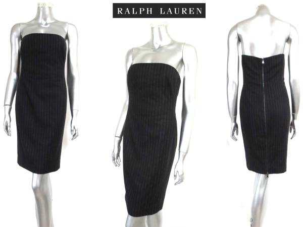 二点で送料無料！　R13♪　ラルフローレン　RALPH LAUREN　ブラックレーベル　毛　ウール　ワンピース　4　黒　ドレス