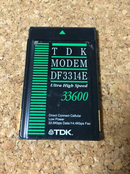 A798)TDK MODEM DF3314E モデム カード 33600bps PCMCIA_画像1