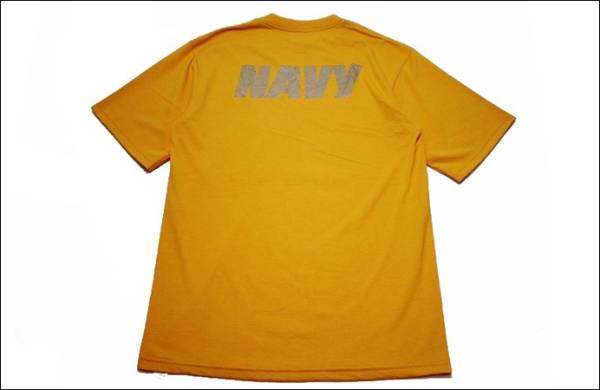 【S】 U.S.NAVY ポリエステル Tシャツ USA製 米軍 ビンテージ ヴィンテージ 古着 オールド IB372_画像2