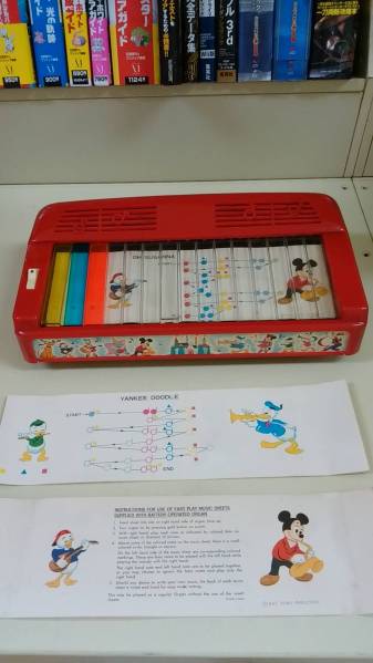  супер редкий * Showa 50 годы * сделано в Японии Disney * орган игрушка 