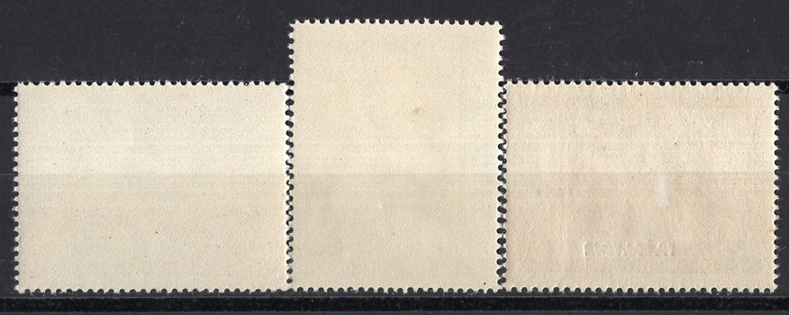 ★1942年 ドイツ第三帝国 - 「欧州郵便会議」加刷 3種完 未使用(NH)(SC#B212-B214)★YH-814_画像2