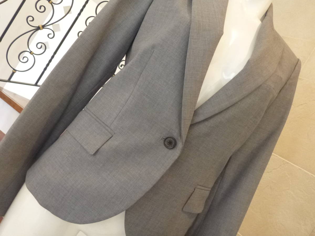 ネット限定】 4.4万 新品 グレー ジャケット 36 S相当 ☆ダブル