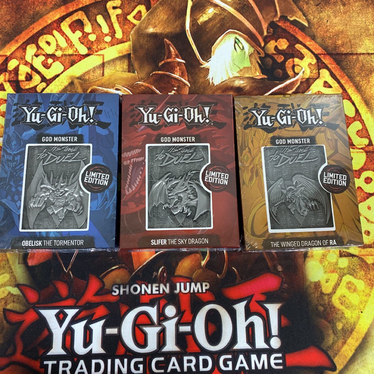 遊戯王 三幻神 金属製カード ラー オベリスク オシリス　新品未開封セット！