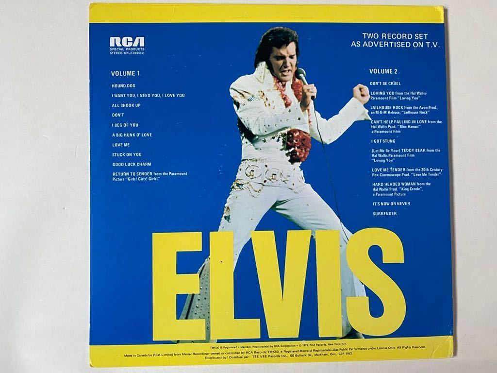 エルヴィスプレスリー Elvis presley 1973年 RCA 2枚組LP ELVIS made in Canada ステレオ盤 検ロカビリー　ロックンロール　ビンテージ_画像2