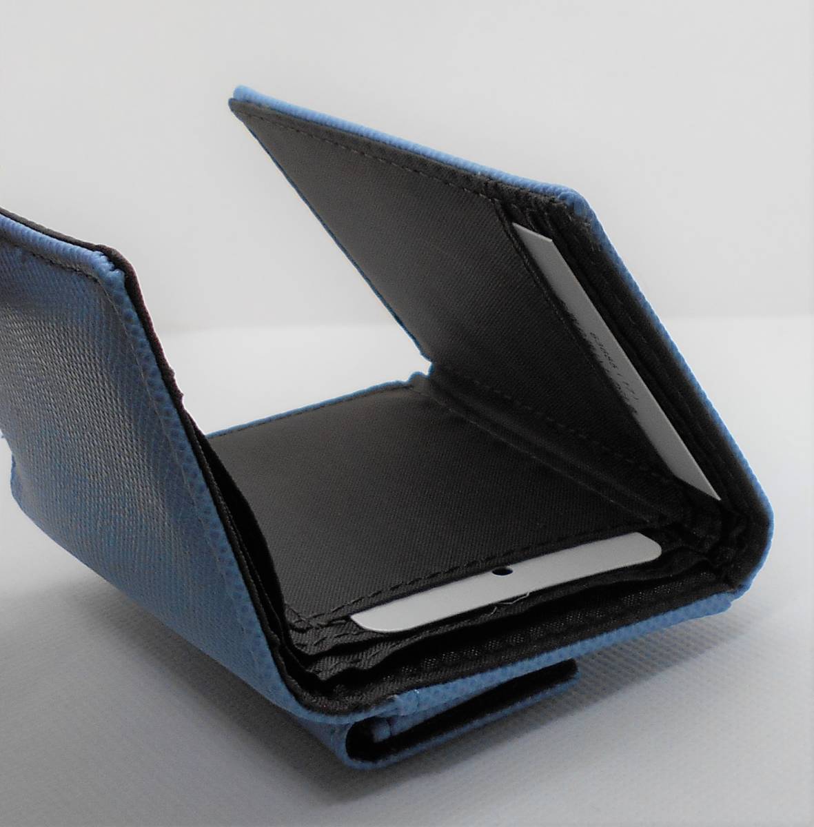 【新品】特価　レディース　コンパクト三つ折り財布　ブルーグレー　手に乗る財布　ミニ財布_画像5