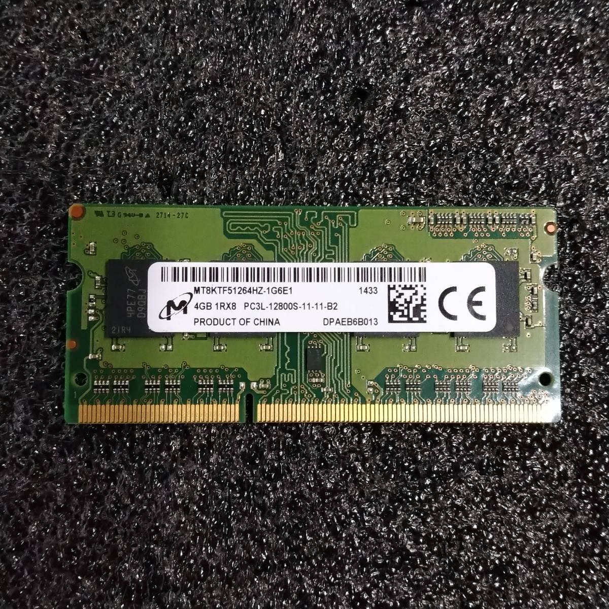 【正規販売店】 売れ筋 DDR3 SODIMM 4GB 4GB1枚 Micron MT8KTF51264HZ-1G6E1 DDR3-1600 PC3L-12800 1.35V t669.org t669.org