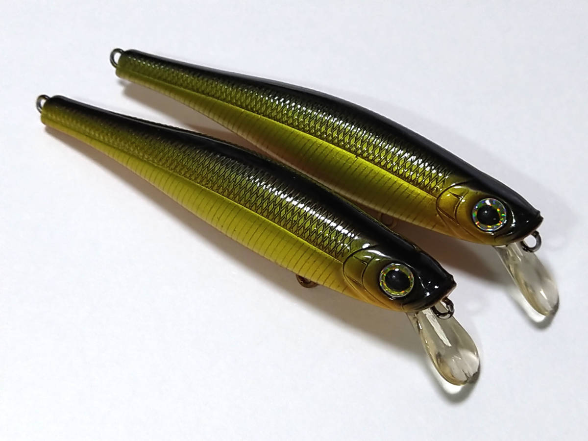 【違いを実感】ケンクラフト リニージベイト 80 F & SP 2個セット KEN craft Lineage Bait 黒金カラー フックなし_画像2