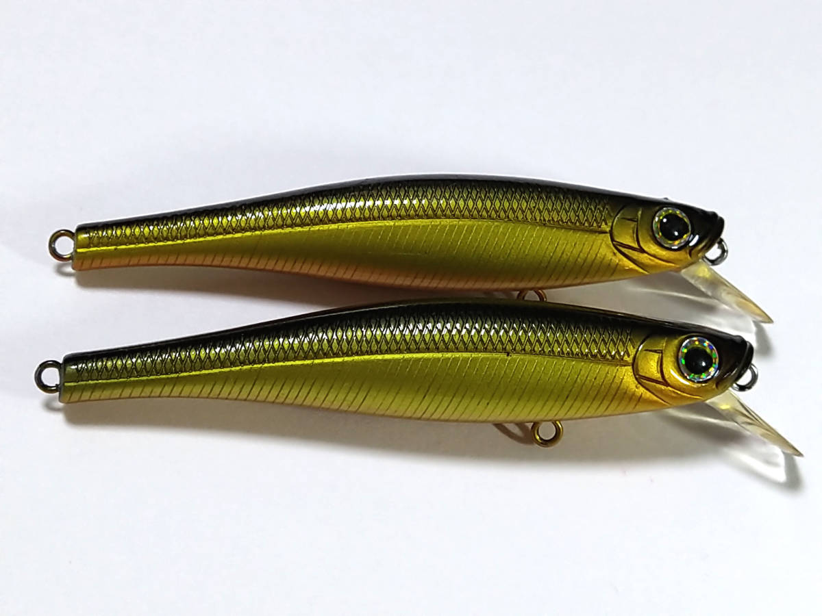 【違いを実感】ケンクラフト リニージベイト 80 F & SP 2個セット KEN craft Lineage Bait 黒金カラー フックなし_画像6