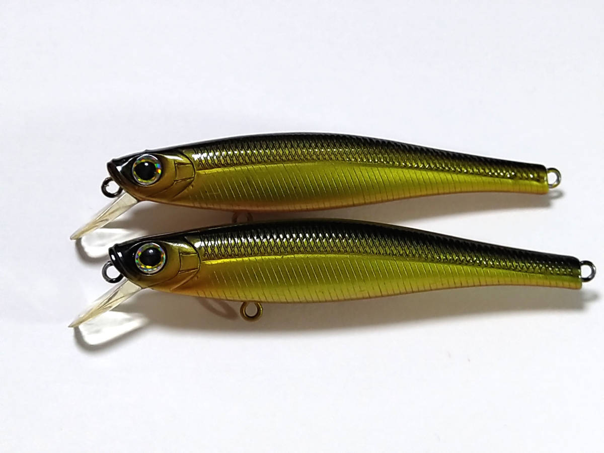 【違いを実感】ケンクラフト リニージベイト 80 F & SP 2個セット KEN craft Lineage Bait 黒金カラー フックなし_画像5