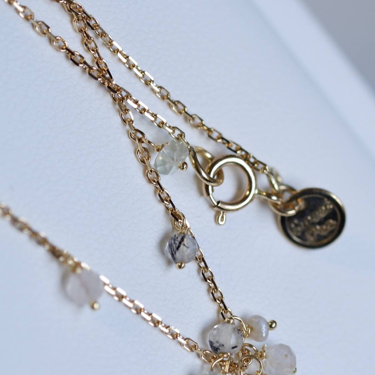 750 sweet pea スイートピー ネックレス カラーストーン K18 YG 750 sweet pea スイートピー ネックレス カラーストーン K18 YG