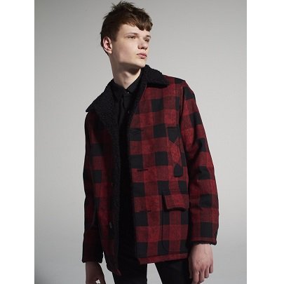 定価77000円 新品 □ MINEDENIM 19AW Black Denim Buffalo Check Boa ...