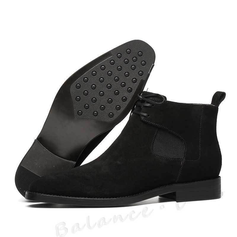  original leather boots black 24cm 3E leather side-gore boots gentleman men's boots suede 303101JS
