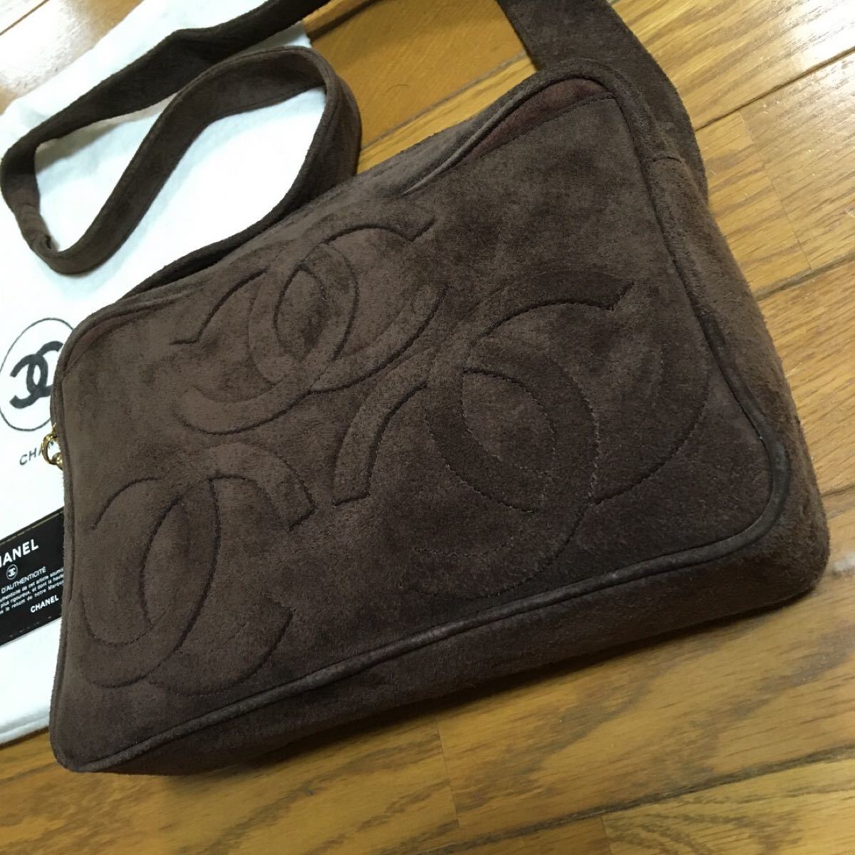 正規 CHANEL シャネル スウェード スエード ショルダーバッグ 正規 CHANEL シャネル スウェード スエード ショルダーバッグ