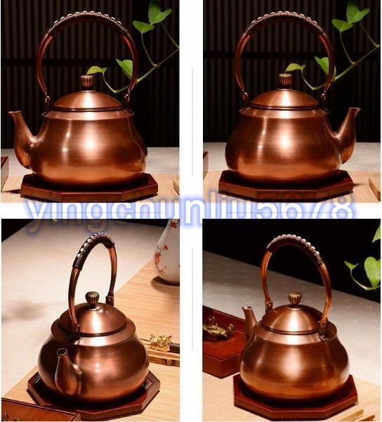 鋳銅 急須 古風銅瓶 やかん 茶道具 銅びん 茶壺 職業手作り師 - その他