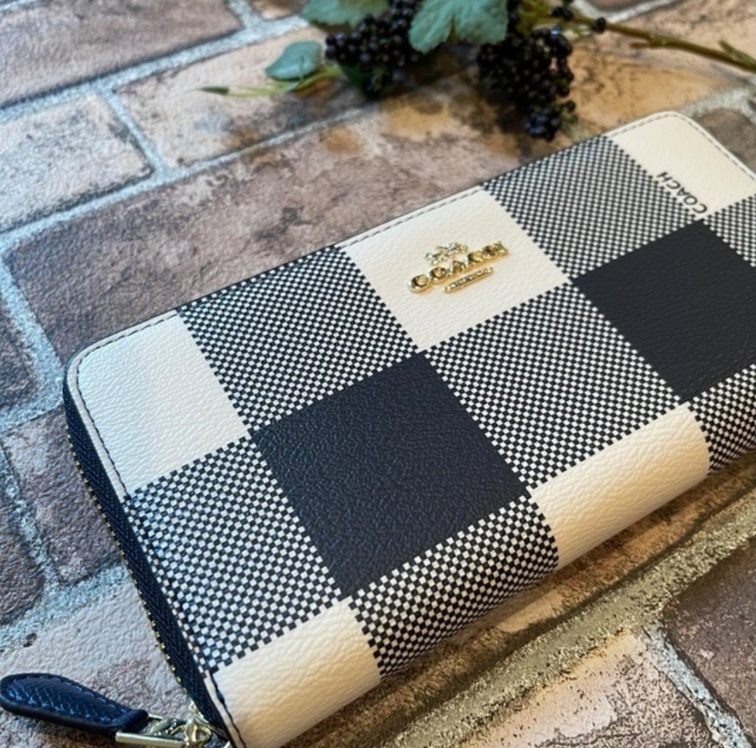 売れ筋がひクリスマスプレゼント! COACH コーチ 長財布 チェック柄