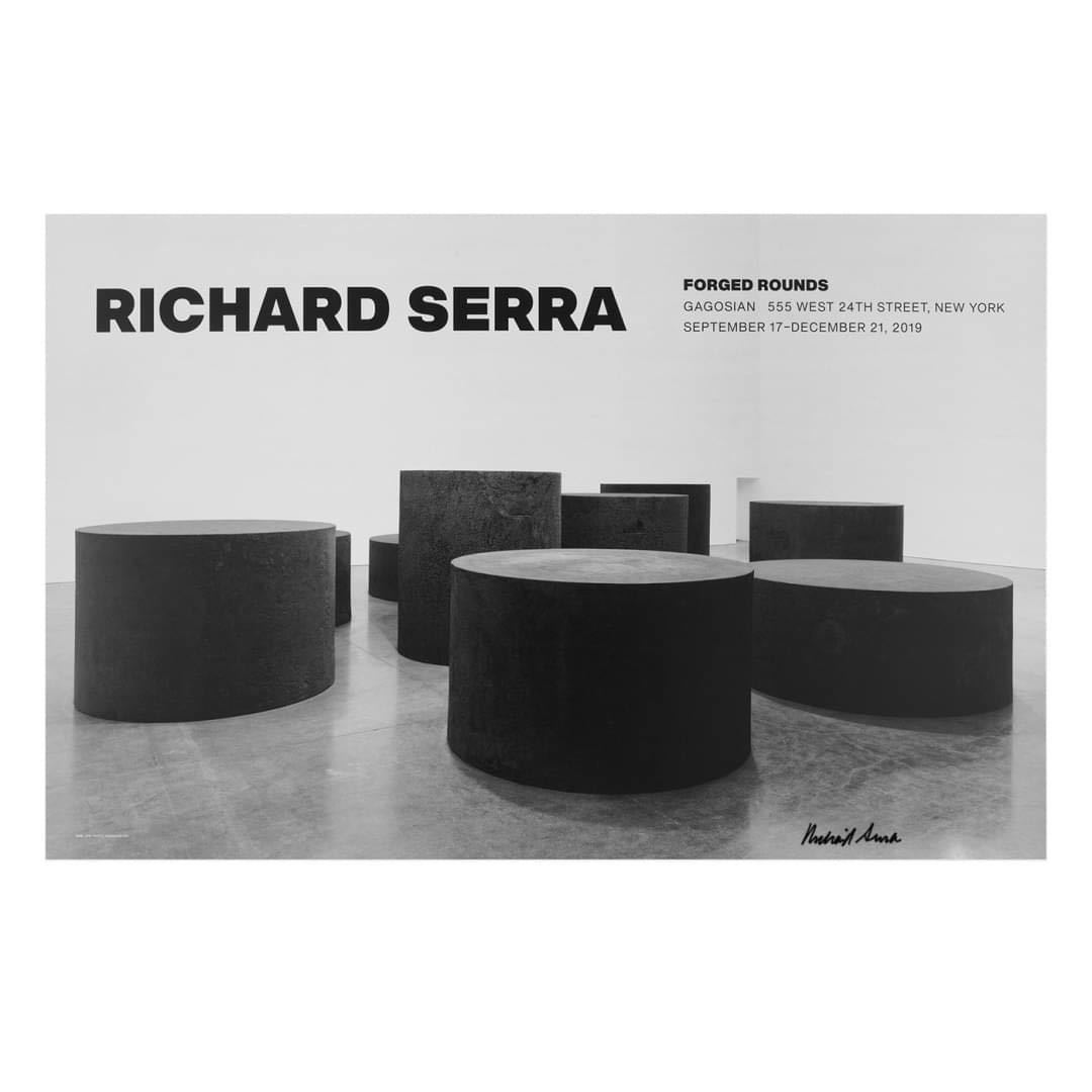 【直筆サイン入り】RICHARD SERRA リチャード・セラ FORGED ROUNDS ポスター / madsaki 村上隆 kyne kaws banksy