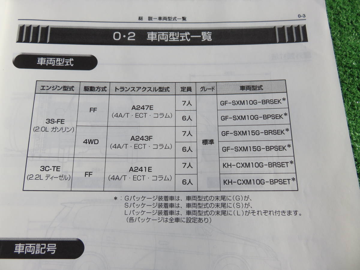 トヨタ SXM10G/SXM15G/CXM10G ガイア 新型車解説書 61941 1998年5月 平成10年_画像4