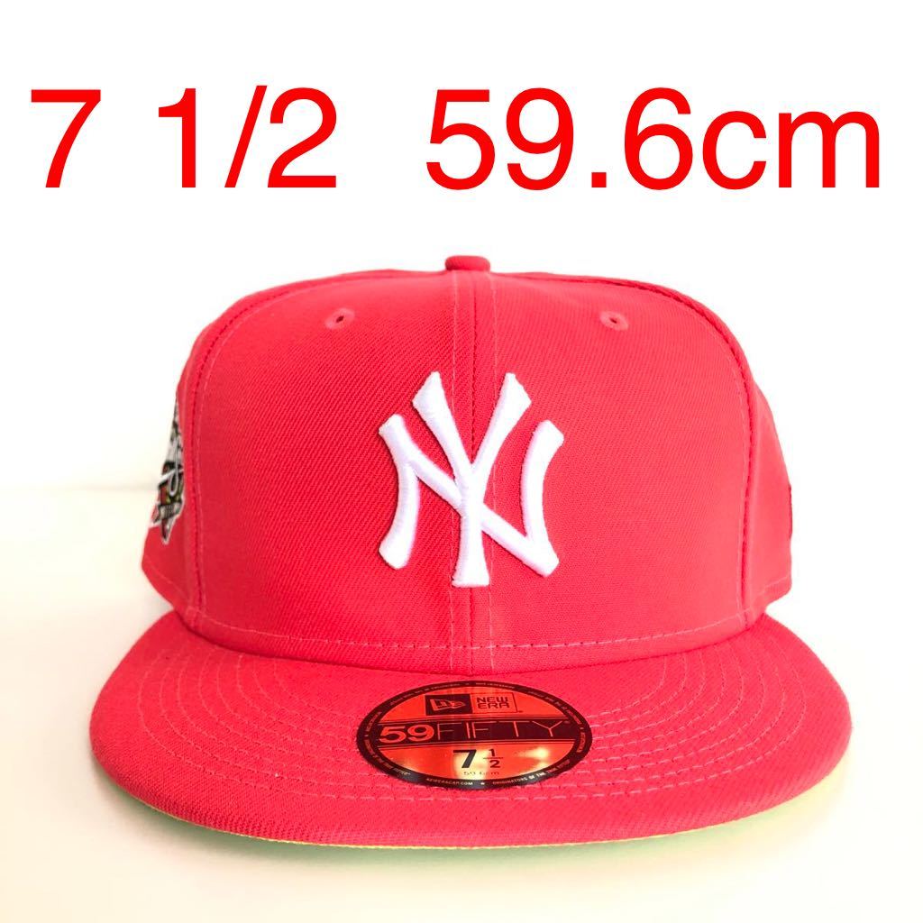 新品 New Era ツバ裏イエロー 59FIFTY NY Yankees Infrared Cap Volt