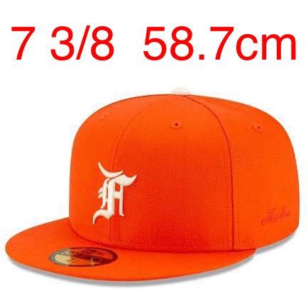 新品 Fear Of God Essentials New Era 59FIFTY Orange Cap Green Under