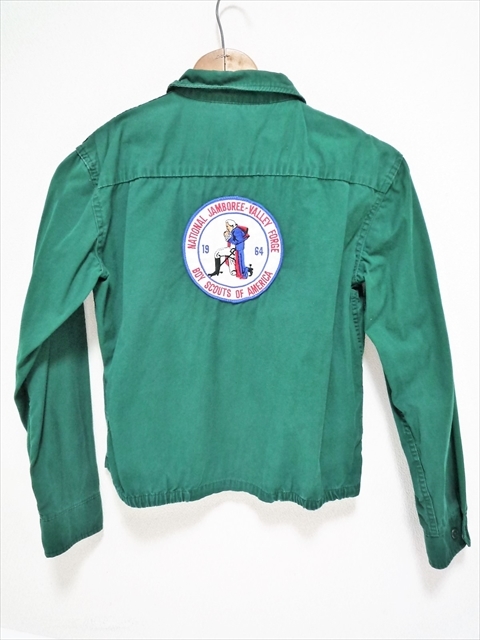 60’ｓ ビンテージ BOY SCOUTS スイングトップ ボーイスカウト 緑 オフィシャルジャケット USA製 ワッペン S位 古着_画像1