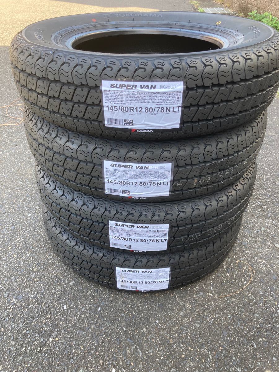【驚きの価格が実現!】 80/78NヨコハマタイヤY356新品20年製4本 送料込み!145/80R12 - タイヤ