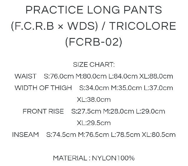 L【F.C.R.B x WIND AND SEA PRACTICE PANTS / TRICOLORE (FCRB-02) /エフシーレアルブリストル ウィンダンシー ロング パンツ】_画像3