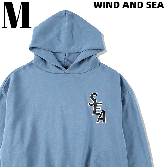 M 新品【WIND AND SEA WDS S_E_A HOODIE / BLUE (21AW-TPS-01) ウィンダンシー フーディー / ブルー パーカー メンズ レディース】