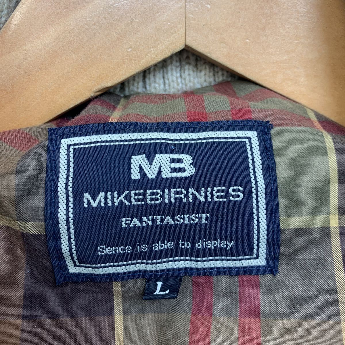 マイクバーニーズ 90s MIKE BIRNIES ダウンジャケット ネイビー 濃紺 Lサイズ フカフカの厚手ダウンフィリング 防寒性最強♪■EF100_画像6