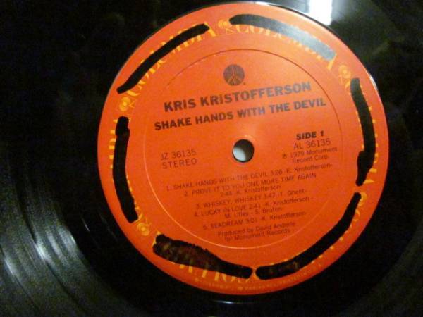 ★231001即決 Kris Kristofferson / Shake Hands with the Devil USオリジ クリス・クリストファーソン _画像2