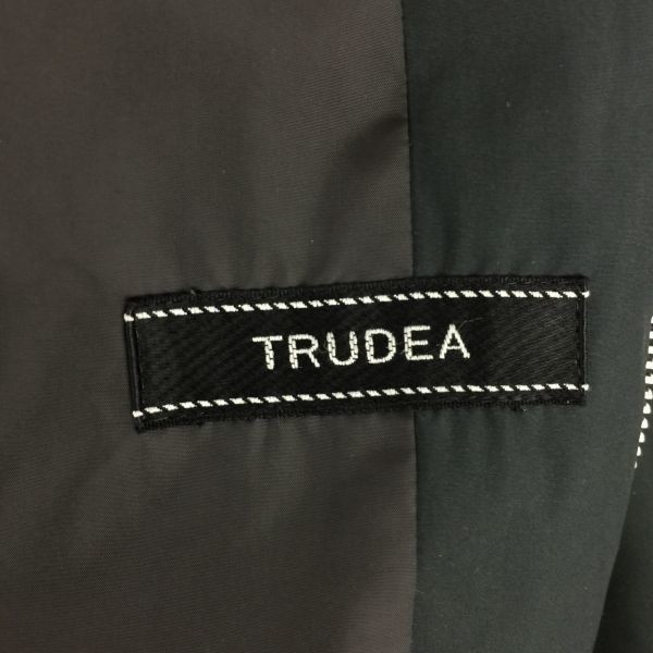 ( liquidation city )TRUDEA* height ratio proportion 80%/f-ti- down coat [L/ black ] raccoon fur / tiger ude .a*M15-05